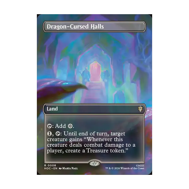 Dragon-Cursed Halls (Borderless) - The Hobbit Eternal (Near Mint)