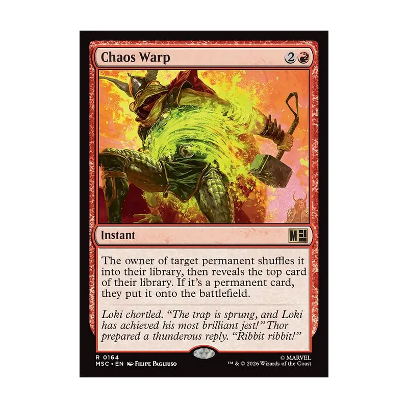 【フルfoil】リベリオン　パウパー MTG Chaos Warp | Marvel Super Heroes Commander MTG