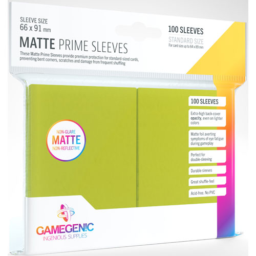 Matte Prime Sleeves: Lime (100)