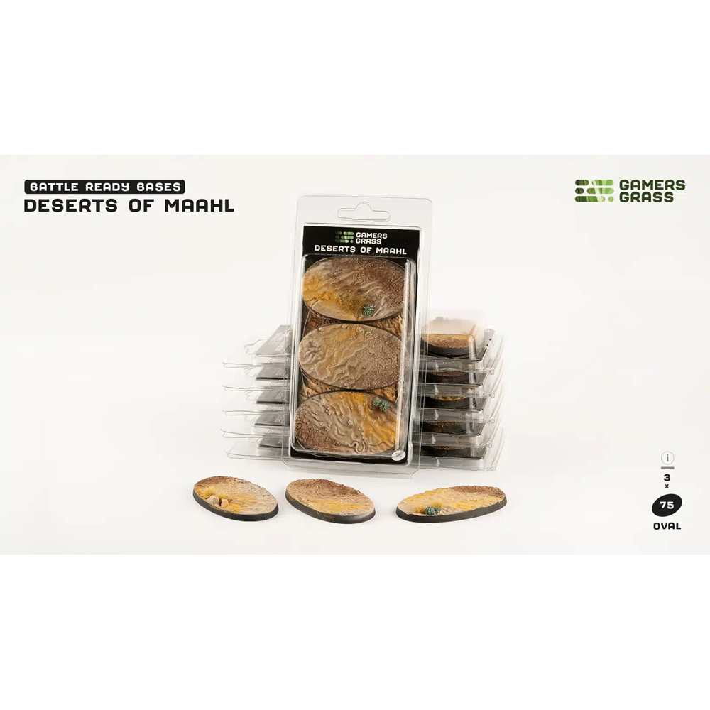 Battle Ready Bases: Deserts of Maahl - Oval 75mm (3)