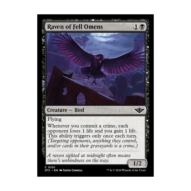 Raven of Fell Omens - Outlaws of Thunder Junction (Near Mint)