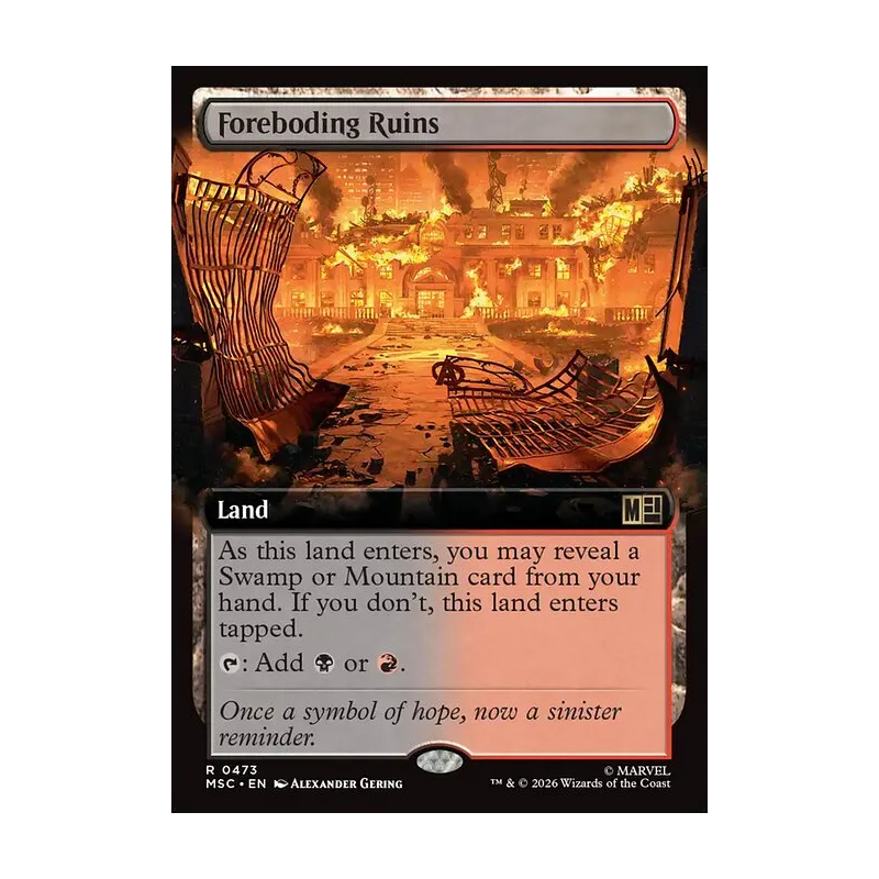 Foreboding Ruins (Extended Art) - Marvel Super Heroes Commander (Near Mint)