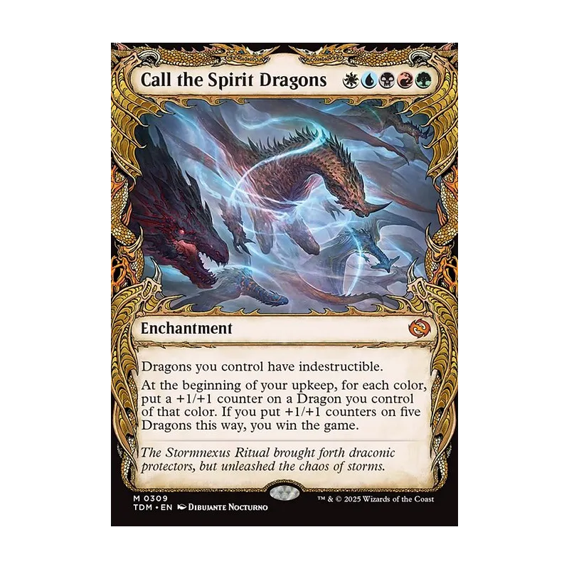Call the Spirit Dragons (Showcase) - Tarkir: Dragonstorm (Foil Near Mint)