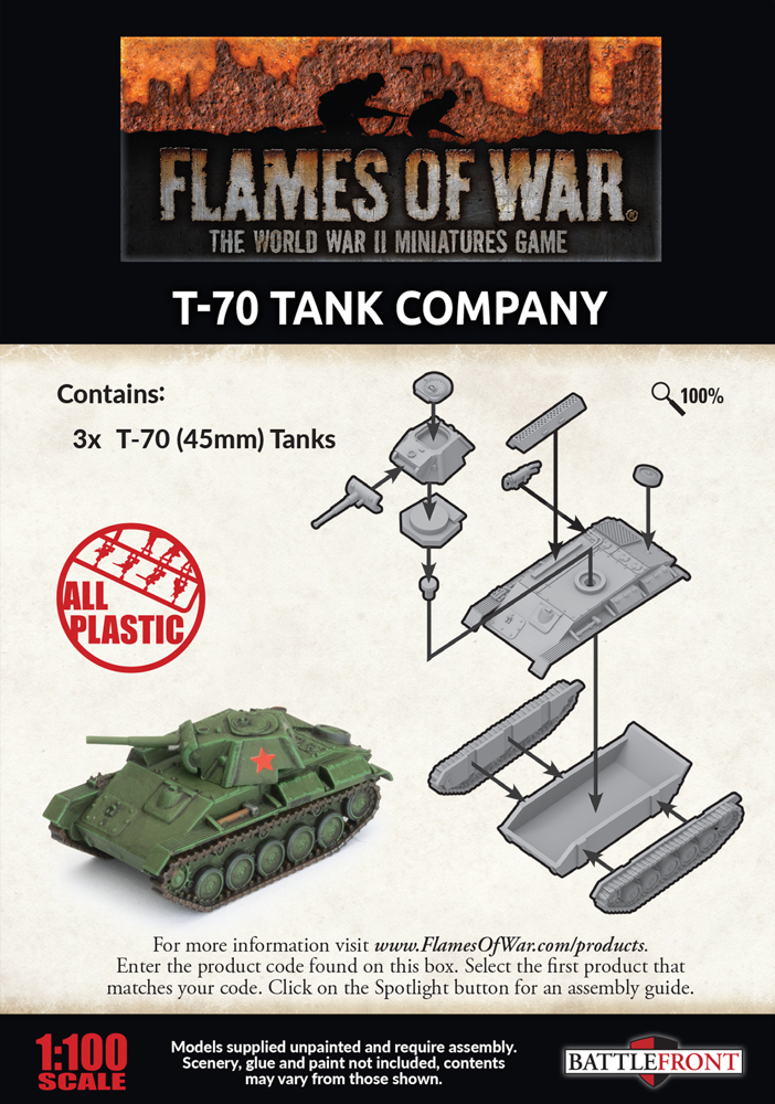 Flames of War WW2: Soviet - T-70 Tank Company