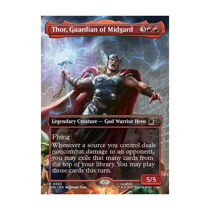 thor mtg card Rand Al'Thor Whenever an Equipment you control enters Thor Odinson | Marvel Super