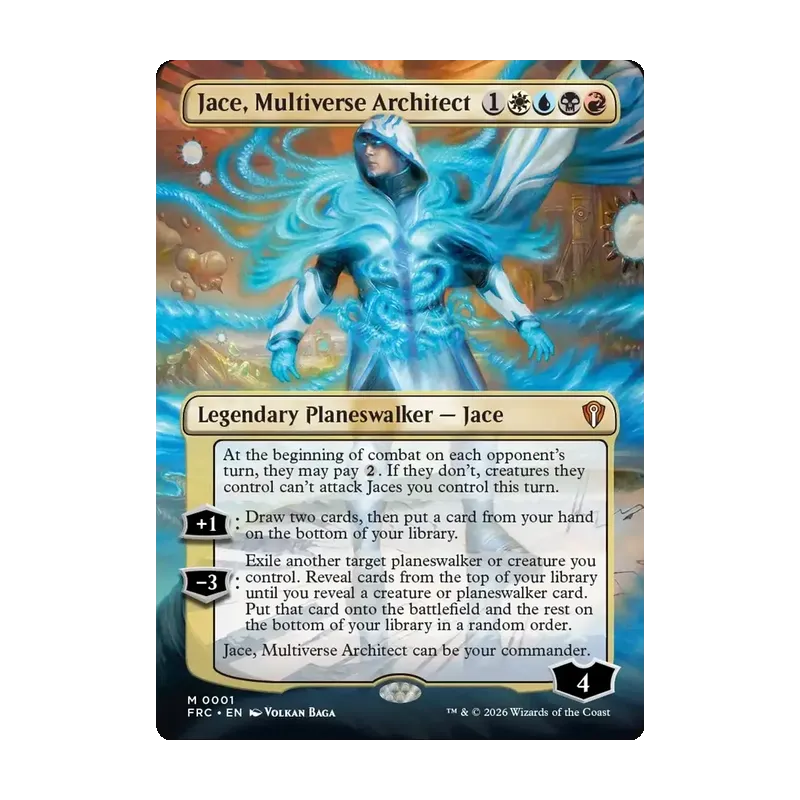 Jace, Multiverse Architect (Borderless) - Reality Fracture Commander (Near Mint)