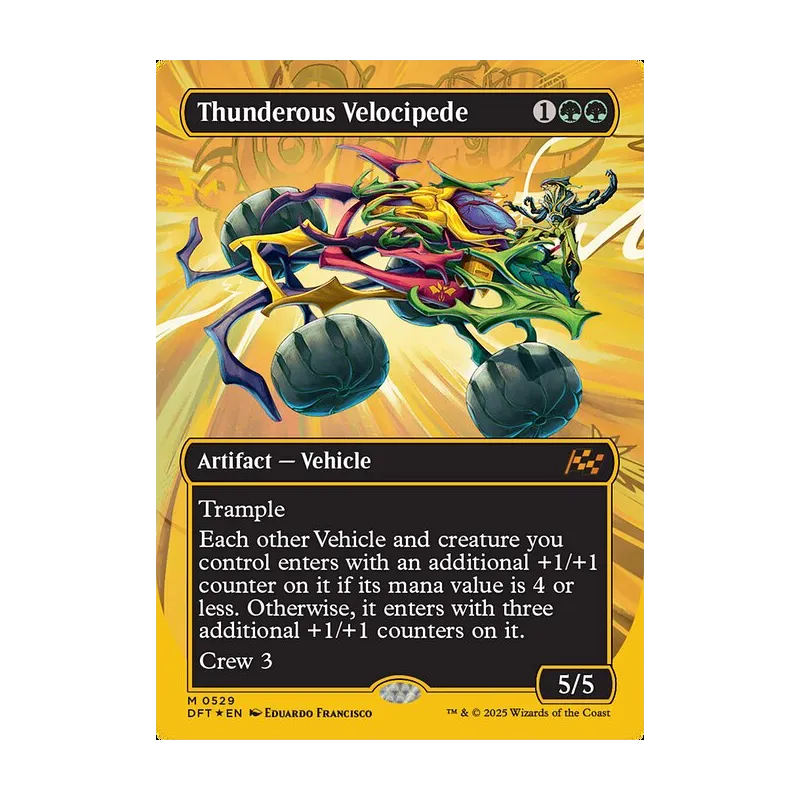 Thunderous Velocipede (Borderless) (First-Place Foil) - Aetherdrift (Foil Near Mint)