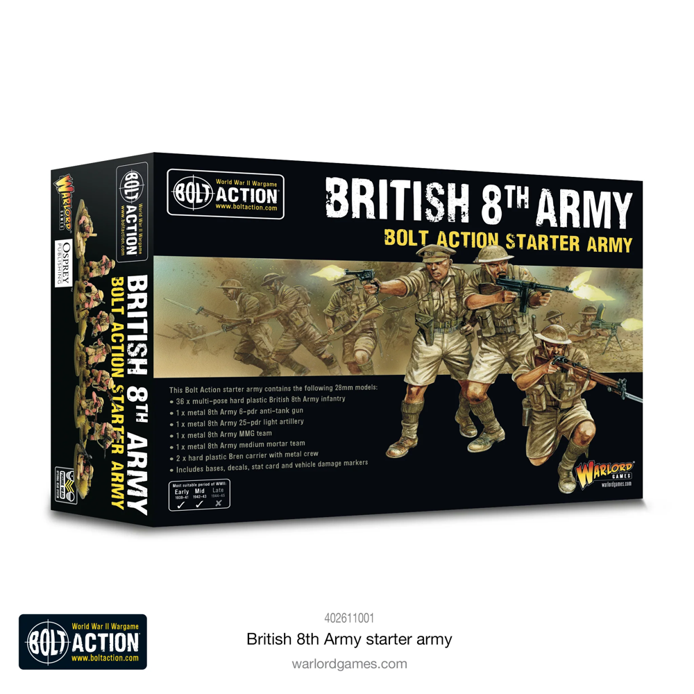 Bolt Action 3E: British 8th Army - Starter Army (Preorder)