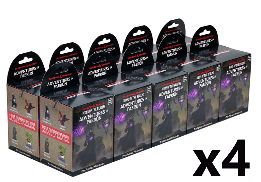 D&D Icons of the Realms Miniatures: Adventures in Faerun - Booster Case (4) (New Arrival)