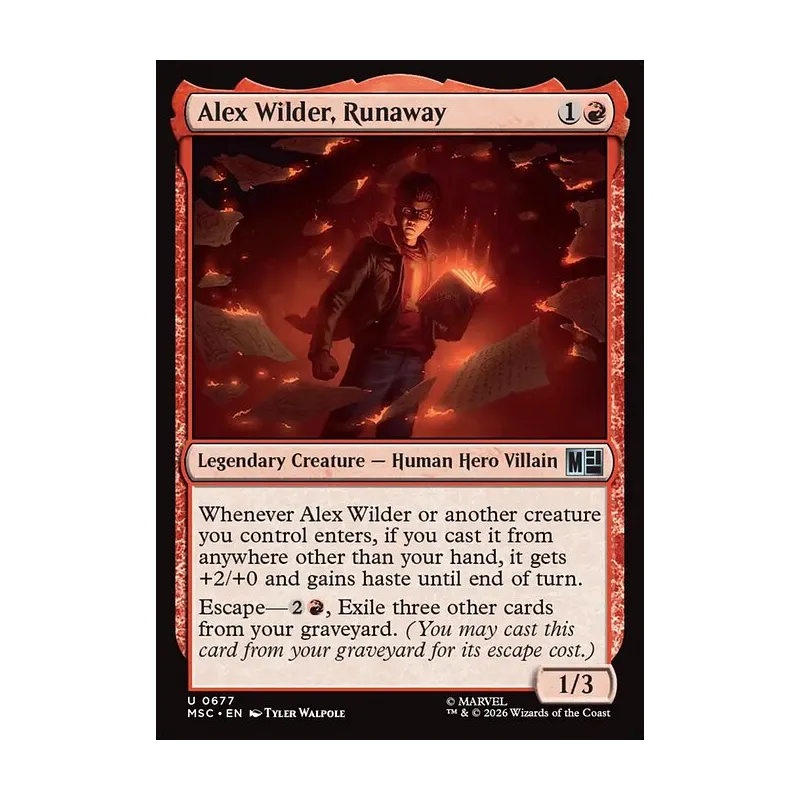 Alex Wilder, Runaway - Marvel Super Heroes Commander (Near Mint)