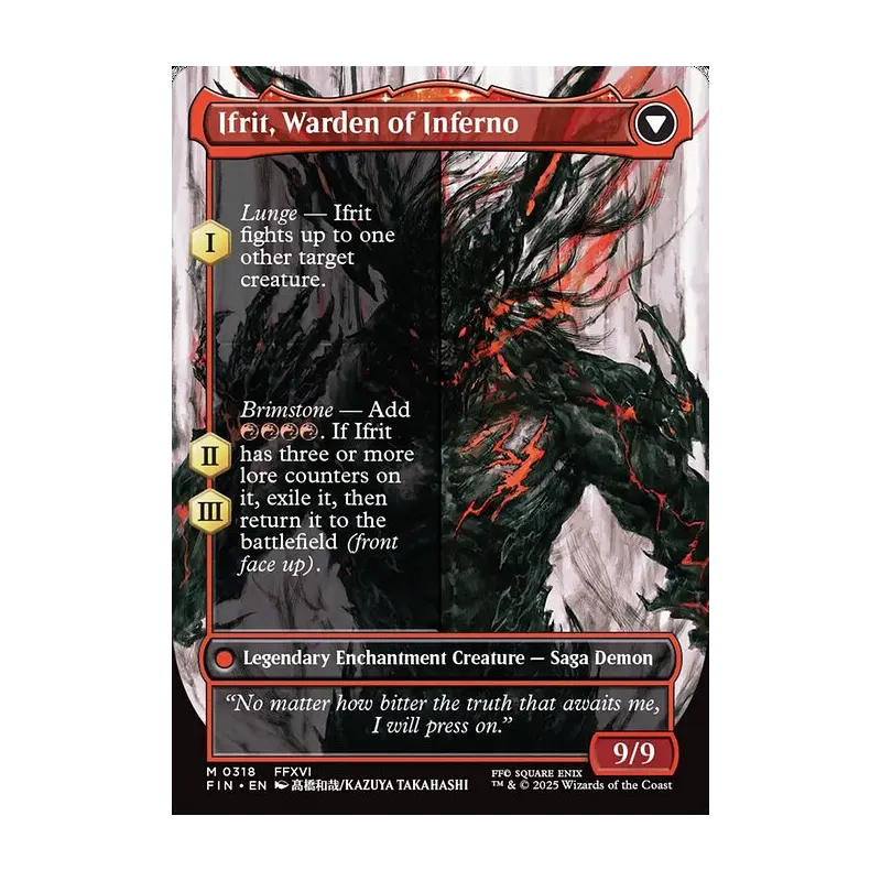Clive, Ifrit's Dominant // Ifrit, Warden of Inferno (0318) (Borderless) - Final Fantasy (Near Mint)