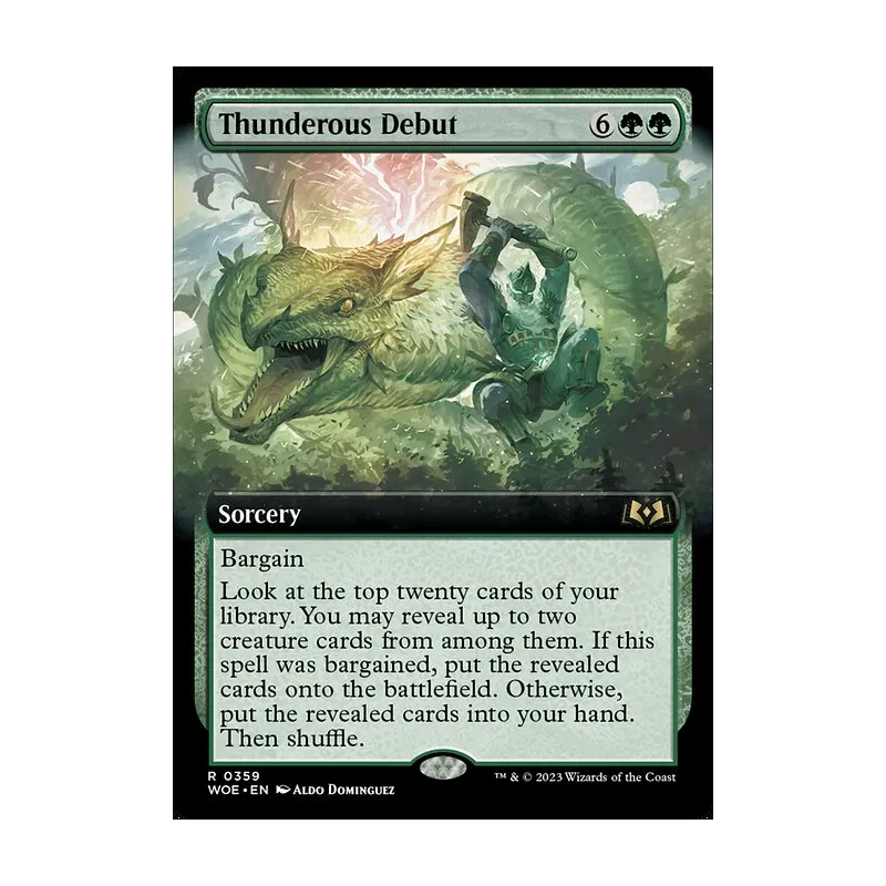 Thunderous Debut (Extended Art) - Wilds of Eldraine (Near Mint)