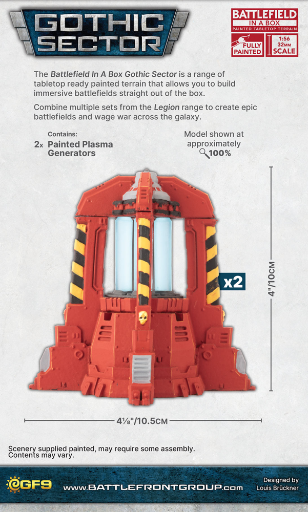 Battlefield in a Box: Gothic Sector - Legion Plasma Generator (Red Paint Scheme) (New Arrival)