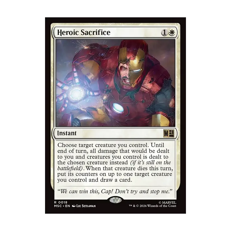 Heroic Sacrifice (Surge Foil) - Marvel Super Heroes Commander (Foil Near Mint)