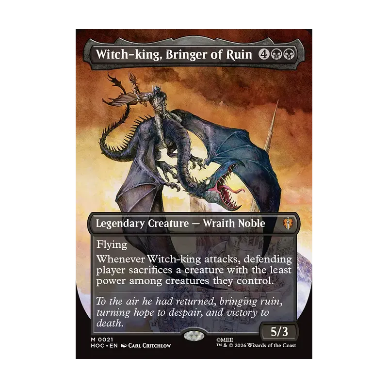 Witch-king, Bringer of Ruin (Borderless) - The Hobbit Eternal (Near Mint)