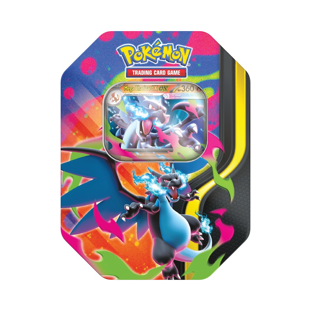 Pokemon TCG: Mega Charizard Tin - Mega Charizard X ex (Preorder)