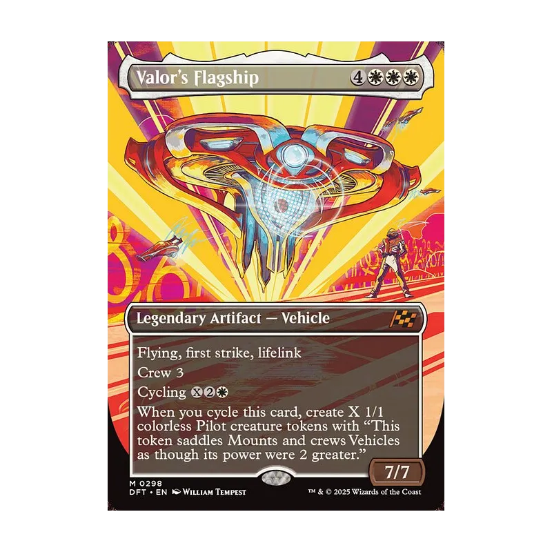 Valor's Flagship (Borderless) - Aetherdrift (Near Mint)