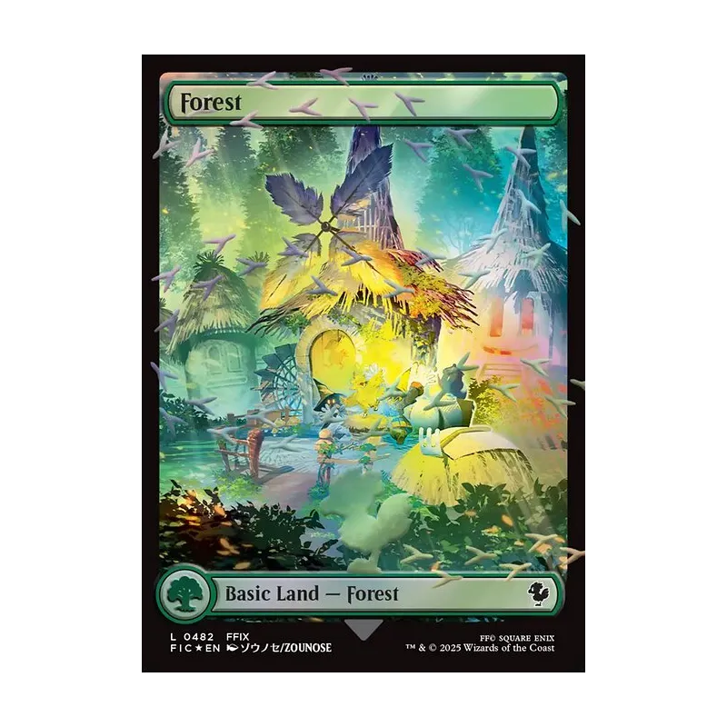 Forest (Chocobo Track Foil) - Final Fantasy Commander (Foil Near Mint)