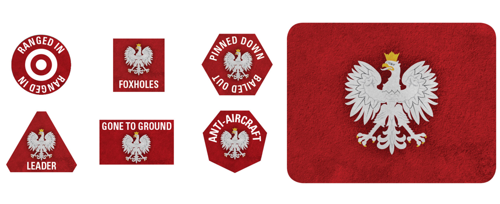 Flames of War WW2: Polish - Polish Token & Objective Set (Preorder)