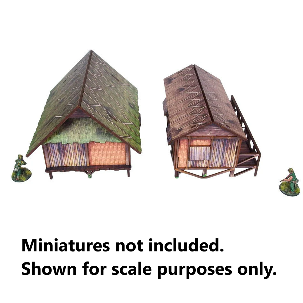 Bolt Action HDF Terrain: WW2 Pacific - Jungle Huts