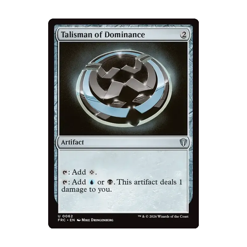 Talisman of Dominance - Reality Fracture Commander (Near Mint)