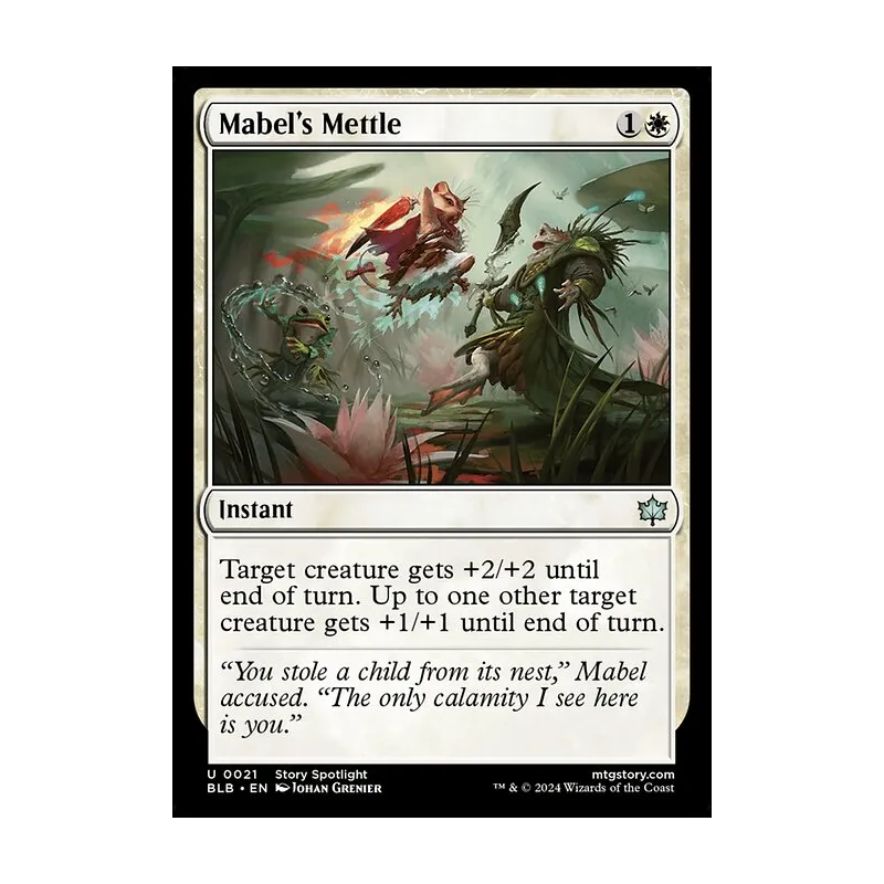 mabel mtg card Magic The Gathering - Bloomburrow - Mabel, Heir to Cragflame The Gathering Mabel's Mettle | Bloomburrow MTG