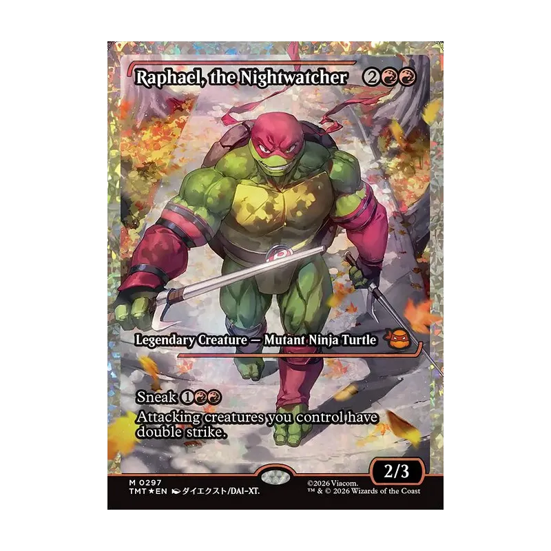 Raphael, the Nightwatcher (Showcase) (Fracture Foil) - Teenage Mutant Ninja Turtles (Foil Near Mint)