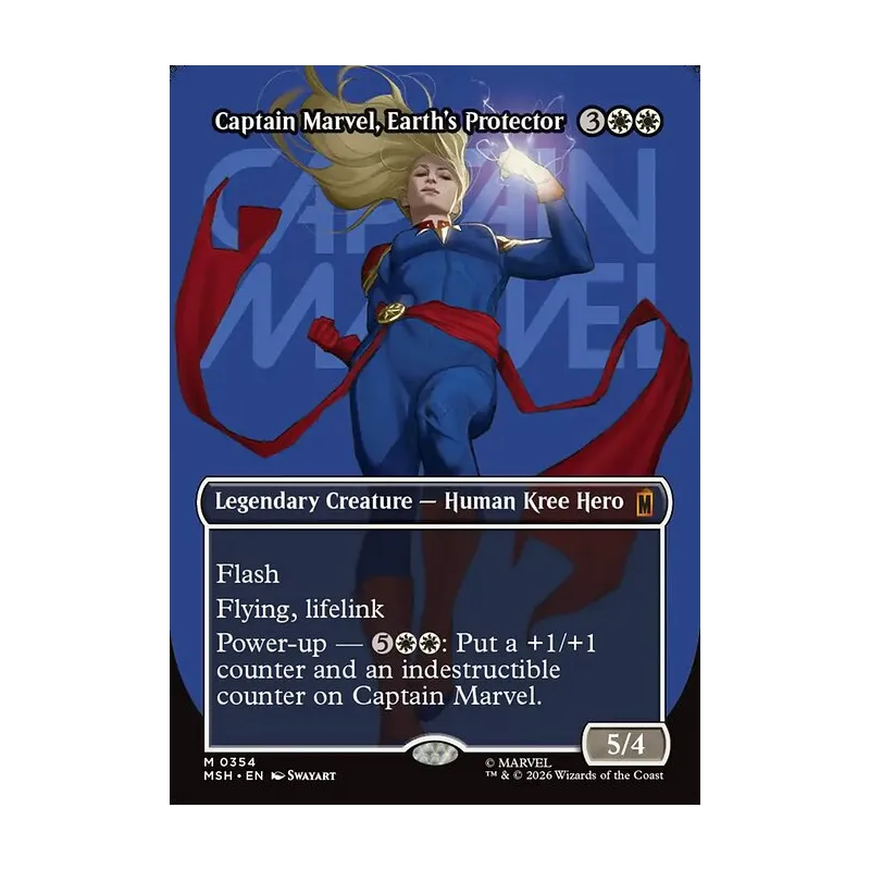 Captain Marvel, Earth's Protector (Borderless) (0354) - Marvel Super Heroes (Near Mint)