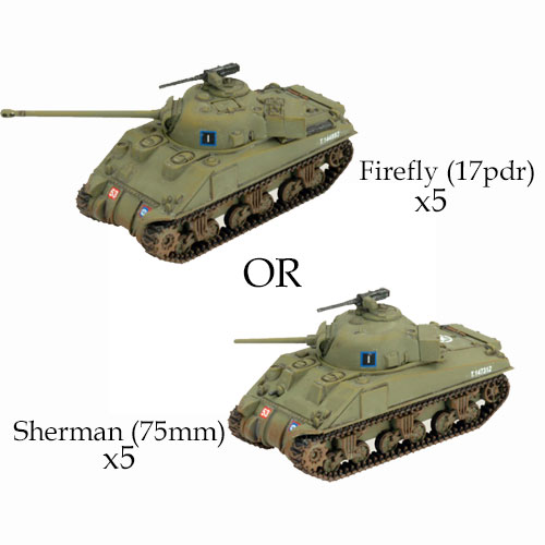 Flames of War: WW2 - Sherman Armoured Troop (Last Chance)