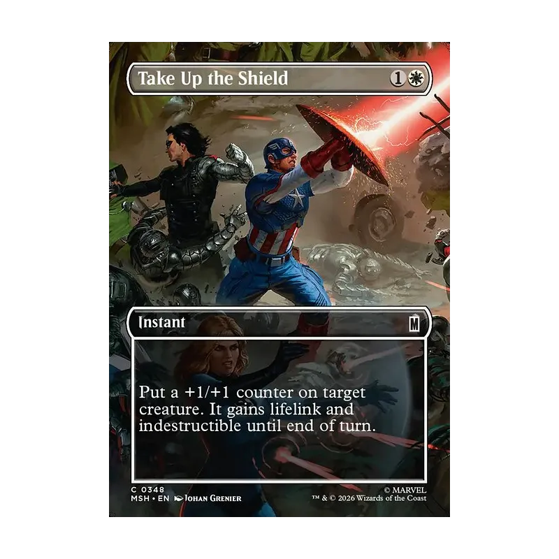 Take Up the Shield (Borderless) - Marvel Super Heroes (Near Mint)