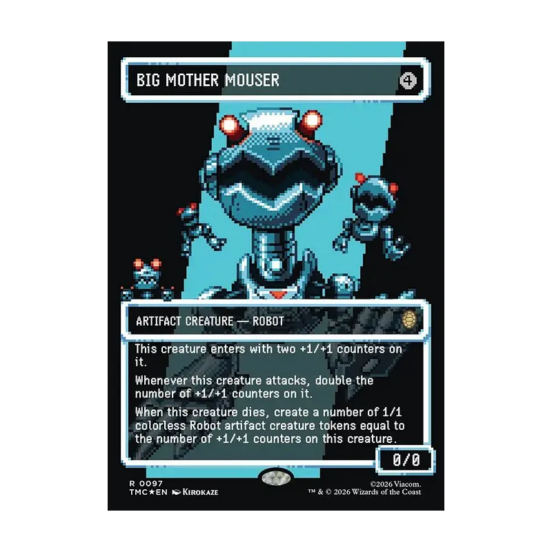 Big Mother Mouser (Borderless) (Surge Foil) - Teenage Mutant Ninja Turtles Commander (Foil Near Mint)
