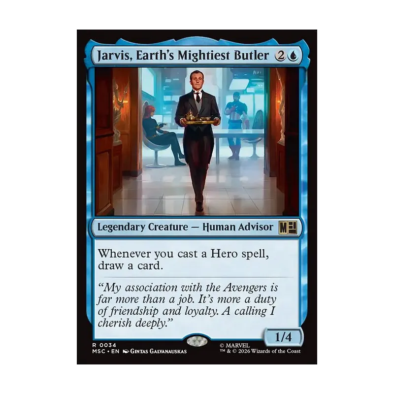 Jarvis, Earth's Mightiest Butler (Surge Foil) - Marvel Super Heroes Commander (Foil Near Mint)