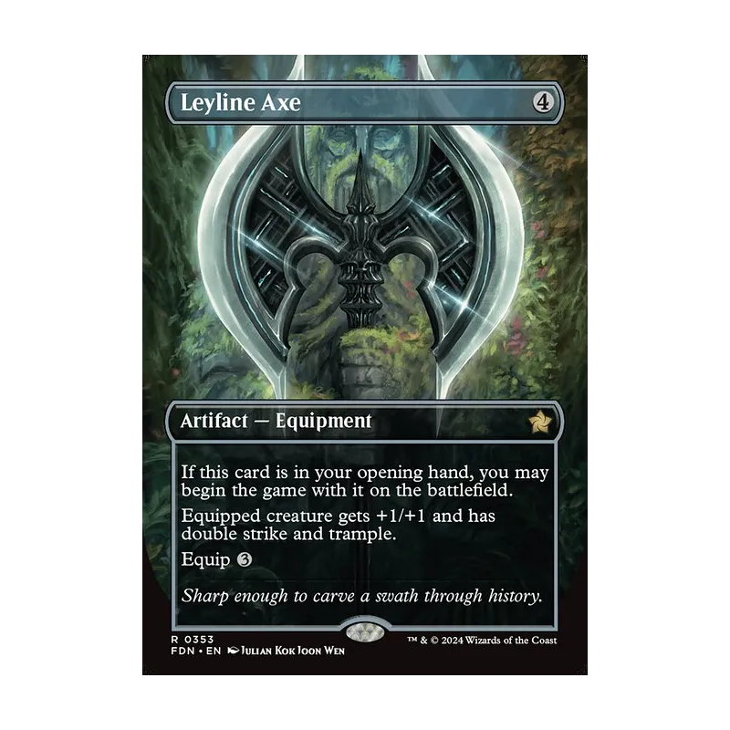 Leyline Axe (Borderless) - Foundations (Near Mint)