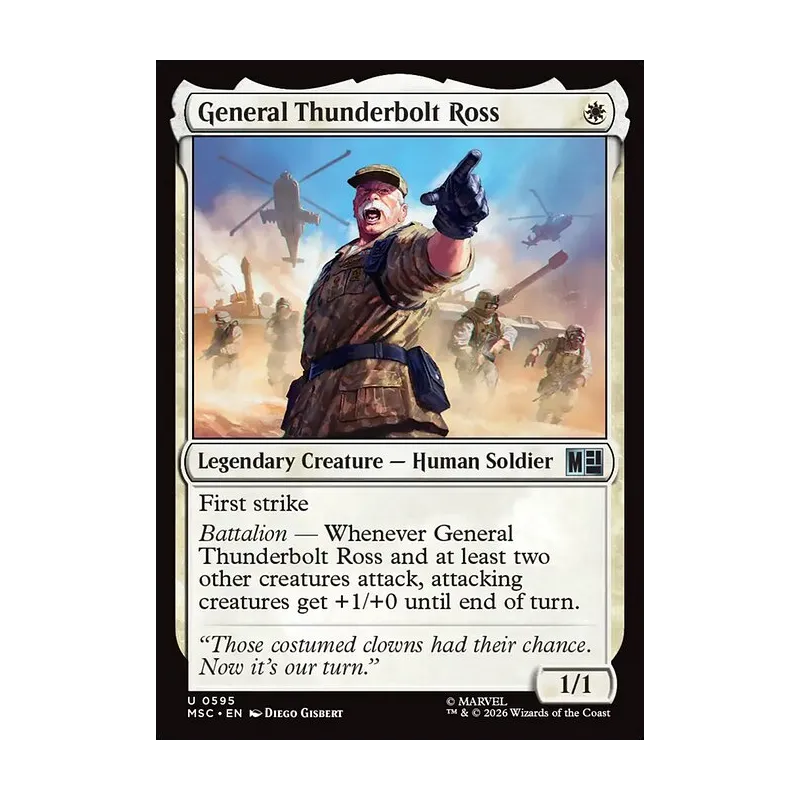 mtg battalion cards Foot Soldier Print haste When Skitterbeam Battalion enters the battlefield General Thunderbolt Ross | Marvel