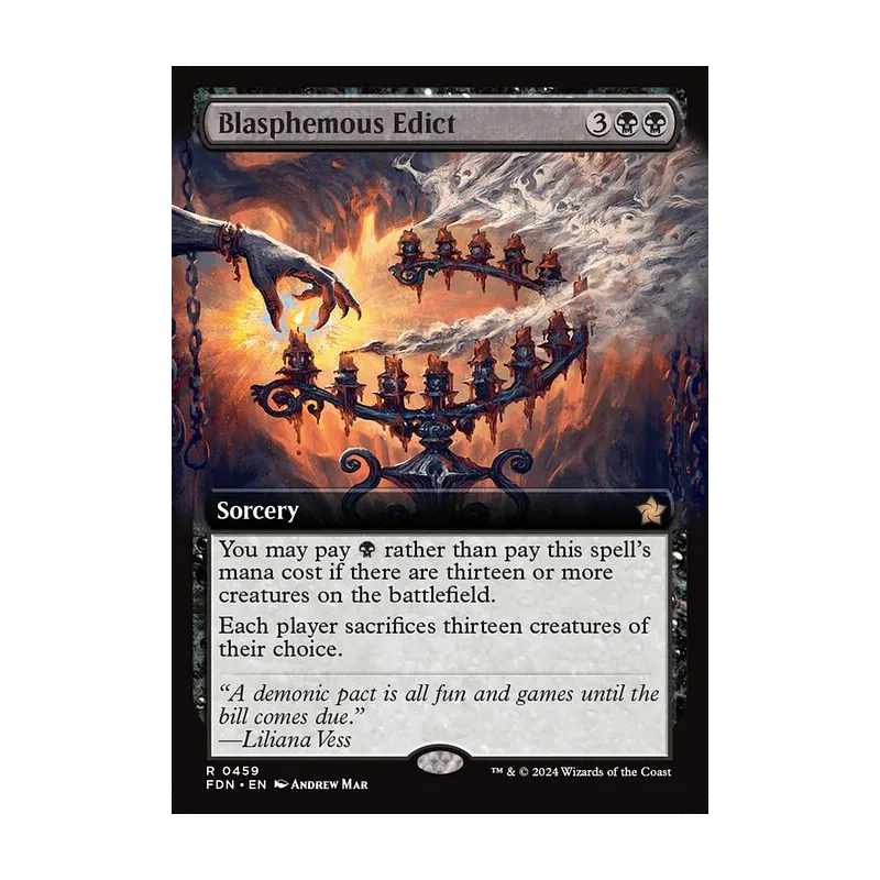 Blasphemous Edict (Extended Art) - Foundations (Near Mint)