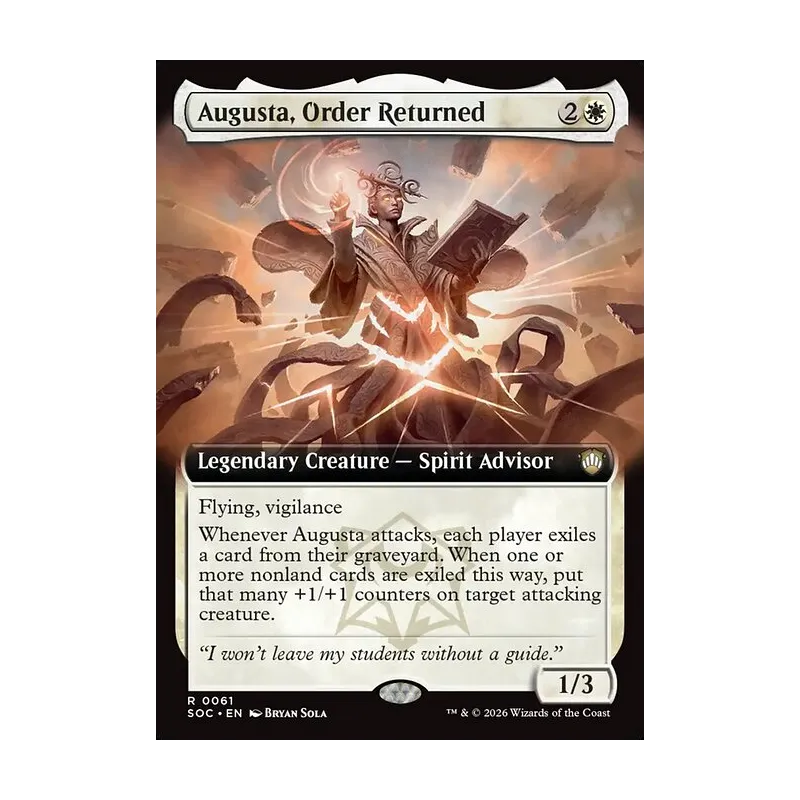 Augusta, Order Returned (Extended Art) - Secrets of Strixhaven Commander (Near Mint)