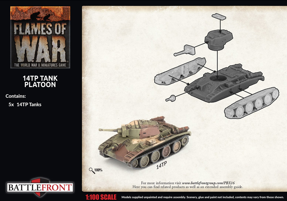 Flames of War WW2: Polish - 14TP Tank Platoon (Preorder)