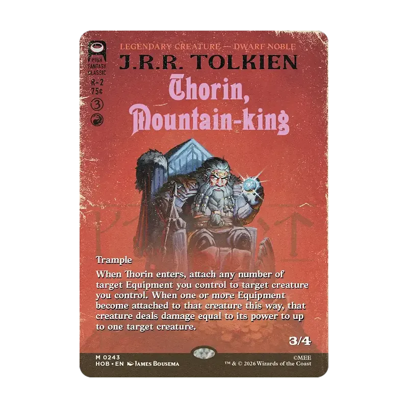 Thorin, Mountain-king (Borderless) - The Hobbit (Near Mint)
