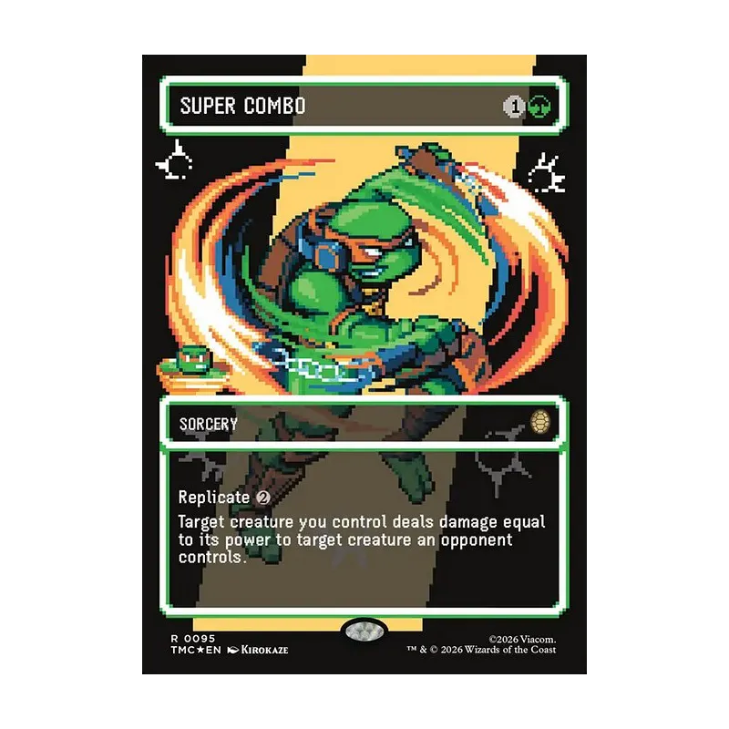 Super Combo (Borderless) (Surge Foil) - Teenage Mutant Ninja Turtles Commander (Foil Near Mint)