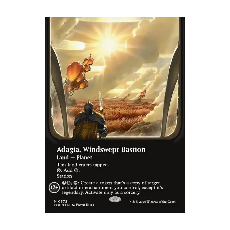 Adagia, Windswept Bastion (Borderless) (Galaxy Foil) - Edge of Eternities (Foil Near Mint)
