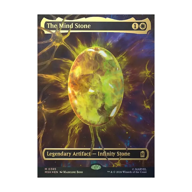 The Mind Stone (Borderless) (Cosmic Foil) - Marvel Super Heroes (Foil Near Mint)
