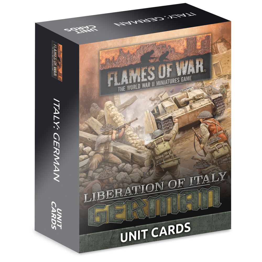 Flames of War WW2: Liberation of Italy - German Unit Cards