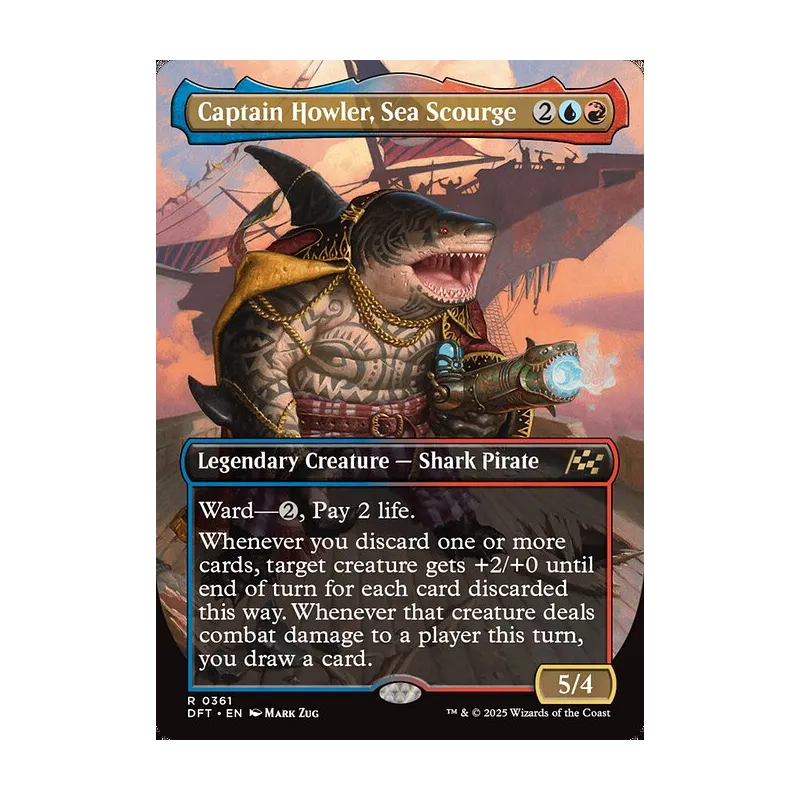 Captain Howler, Sea Scourge (Borderless) - Aetherdrift (Near Mint)