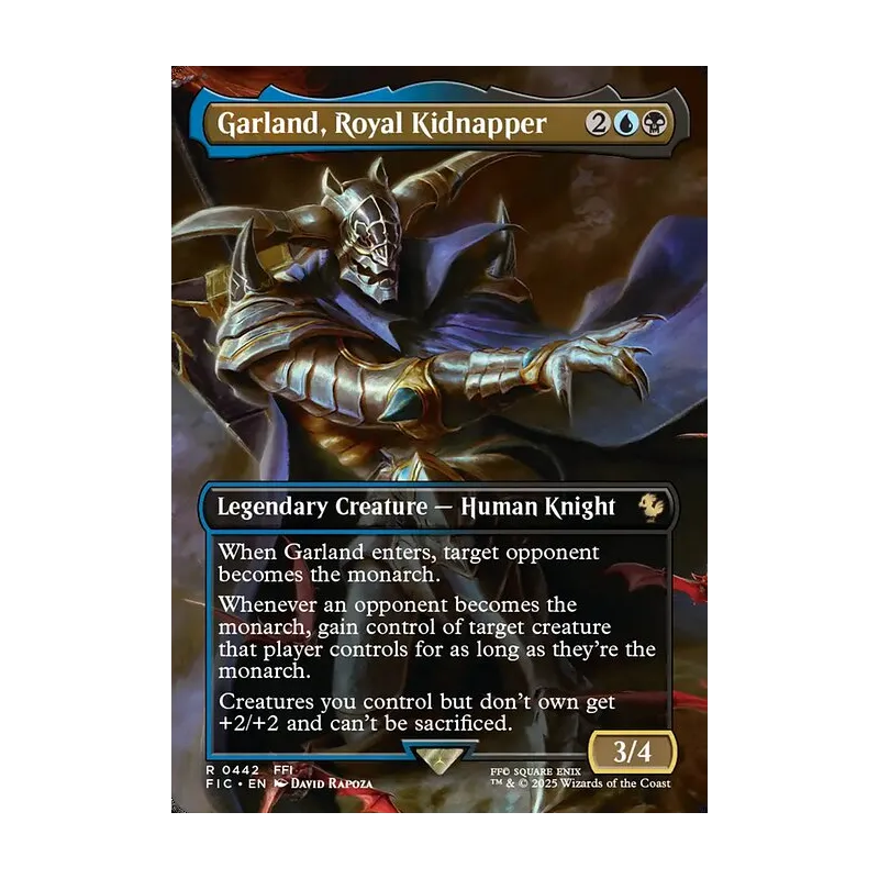 Garland, Royal Kidnapper (Borderless) - Final Fantasy Commander (Near Mint)