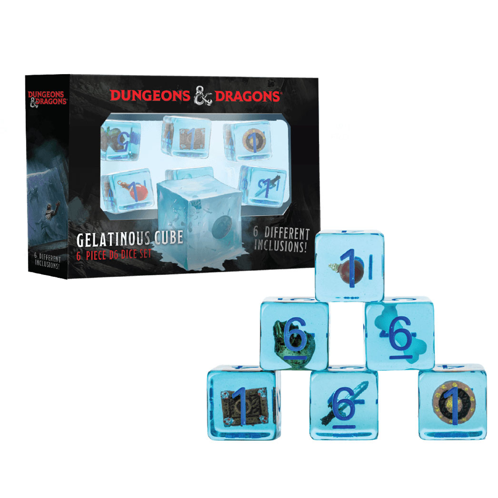 D&D Inclusion: 16mm Gelatinous Cube d6 (6) (New Arrival)
