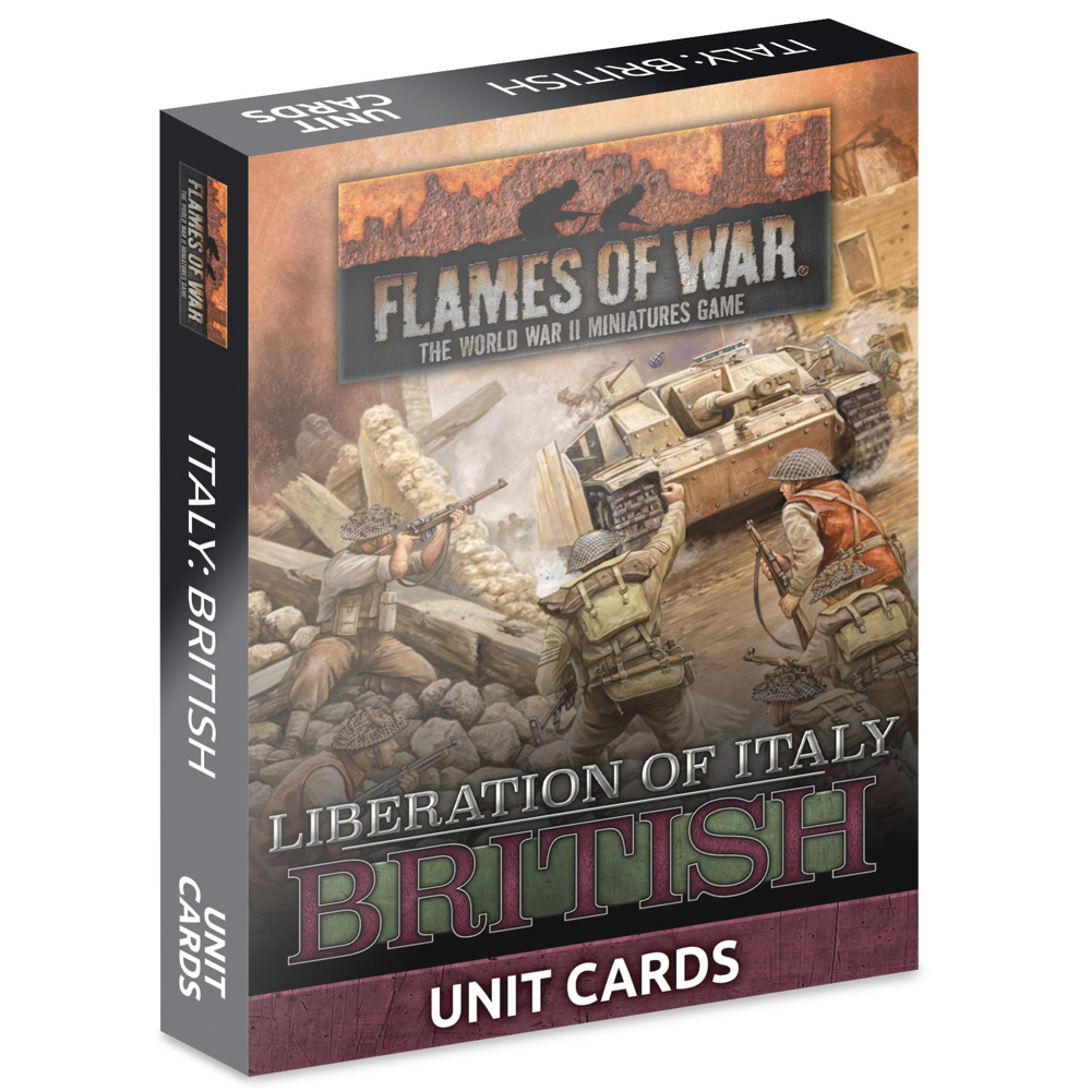 Flames of War WW2: Liberation of Italy - British Unit Cards (Preorder)