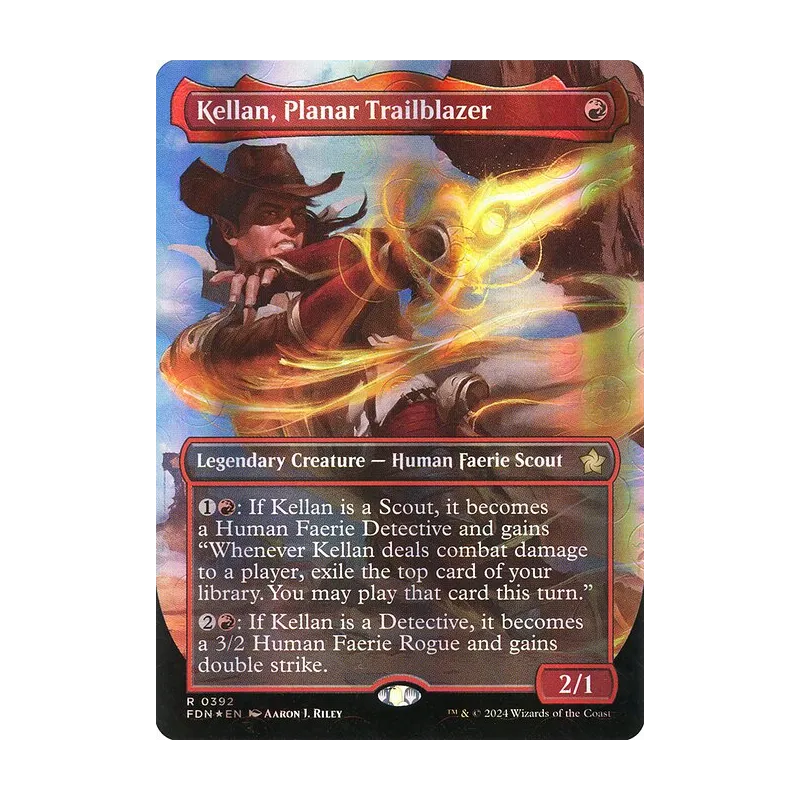 Kellan, Planar Trailblazer (Borderless) (Mana Foil) - Foundations (Foil Near Mint)