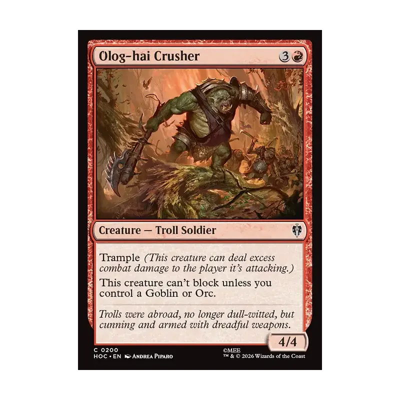 Olog-hai Crusher - The Hobbit Eternal (Near Mint)