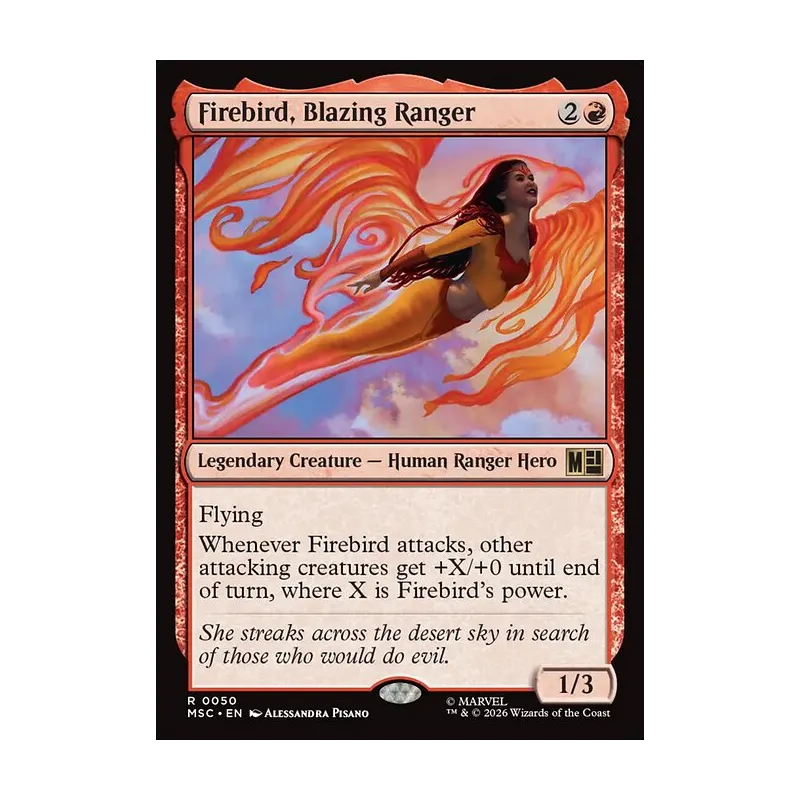 Firebird, Blazing Ranger (Surge Foil) - Marvel Super Heroes Commander (Foil Near Mint)