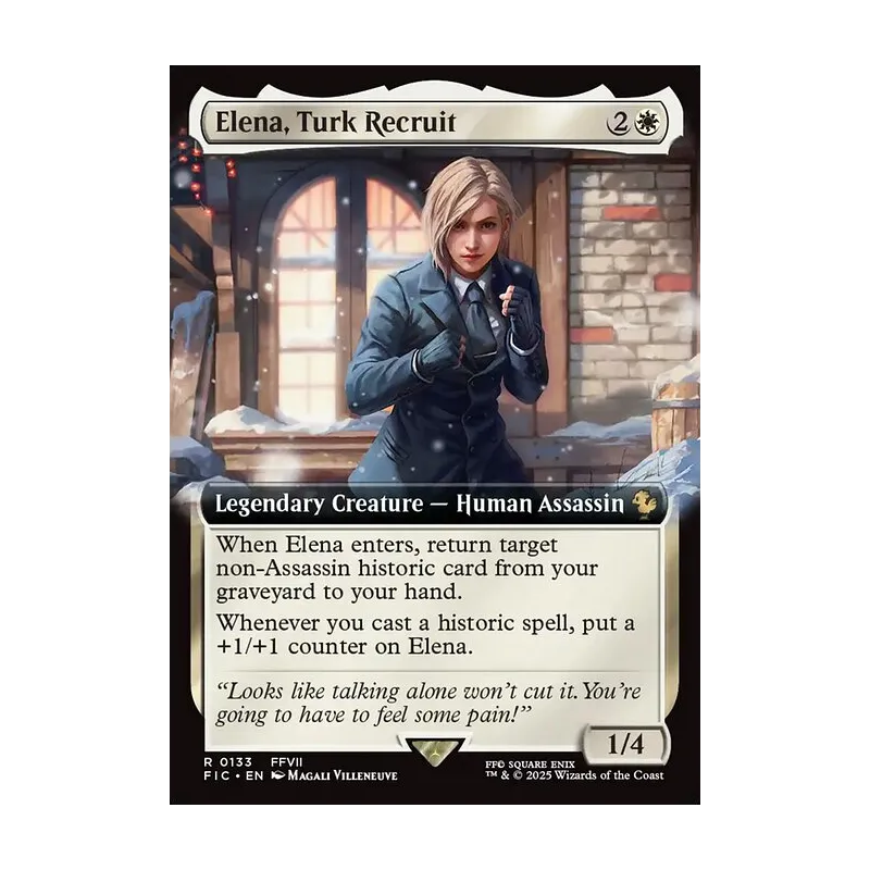 elena mtg final fantasy Elena, Turk Recruit [133] [Extended Art] [FINAL FANTASY: Commander] [Foil]  Face to Face Games Final Fantasy Commander - Commanders